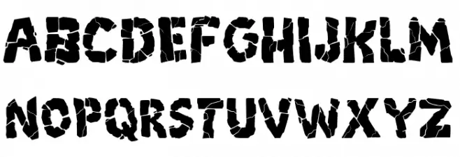 Breakdown PG Font LOWERCASE