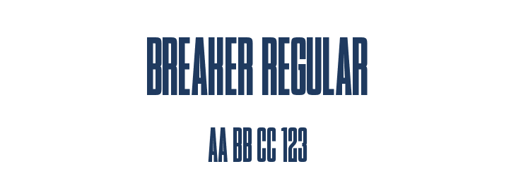Breaker Regular Font Preview