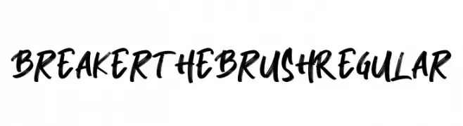 Breaker The Brush Regular  Frei Schriftart Herunterladen