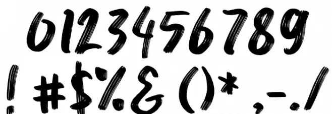 Breaker The Brush Regular Font OTHER CHARS