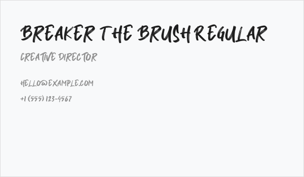 Breaker The Brush Regular Business Card