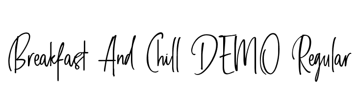 Breakfast And Chill DEMO Regular  Frei Schriftart Herunterladen