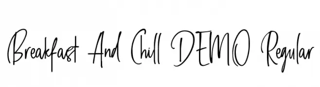 Breakfast And Chill DEMO Regular  Descarca Fonturi Gratis