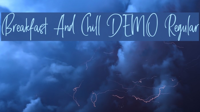 Breakfast And Chill DEMO Regular Example 1