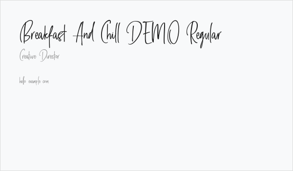 Breakfast And Chill DEMO Regular Business Card