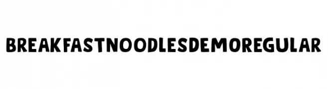 Breakfast Noodles DEMO Regular  Frei Schriftart Herunterladen