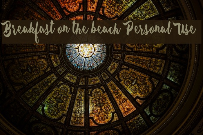 Breakfast on the beach Personal Use Font examples