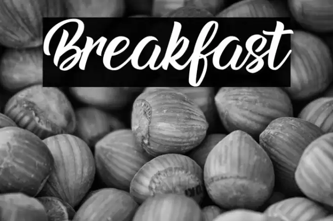 Breakfast Font examples