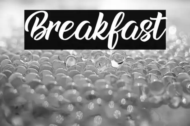 Breakfast Font examples