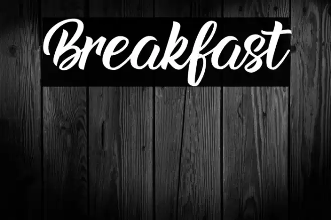 Breakfast Font examples