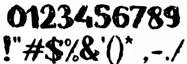 Breaking Abuse Font OTHER CHARS