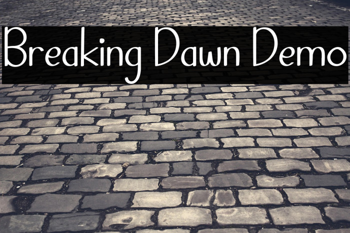 Breaking Dawn Demo Example 2