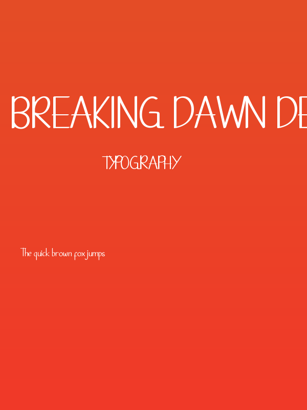 Breaking Dawn Demo Poster