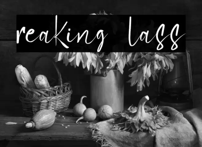 Breaking Glass Font examples