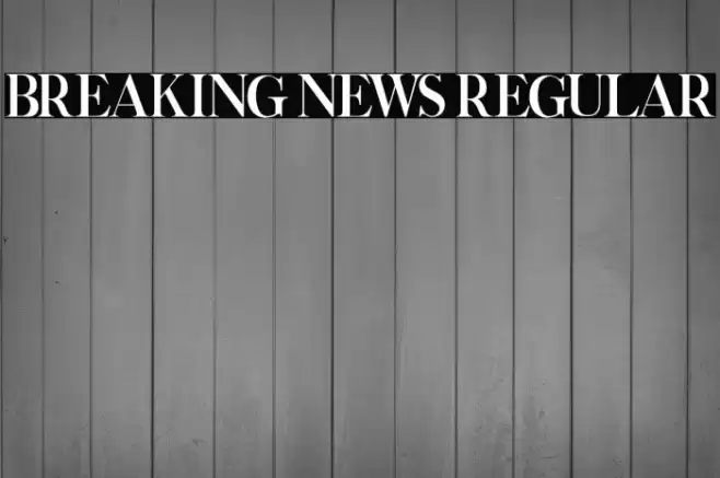 Breaking News Regular Font examples