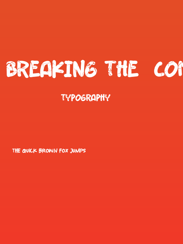 Breaking The  Comic Poster