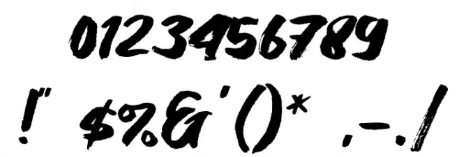 Breaking Wild Font OTHER CHARS