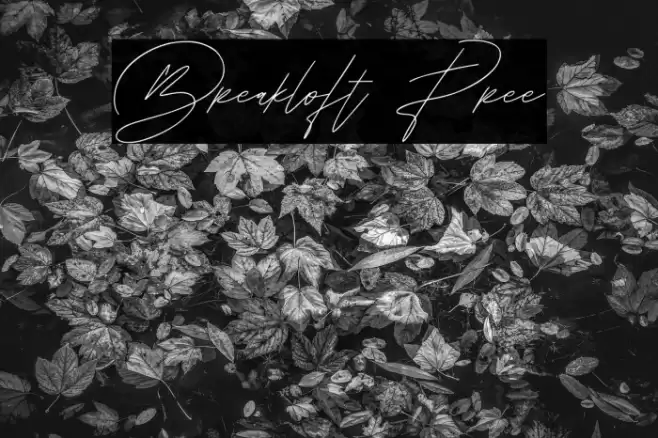 Breakloft Free Font examples