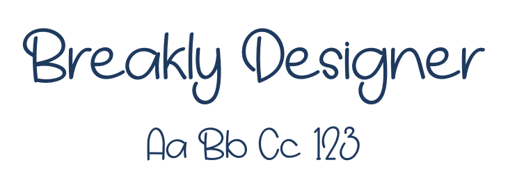 Breakly Designer Font Preview