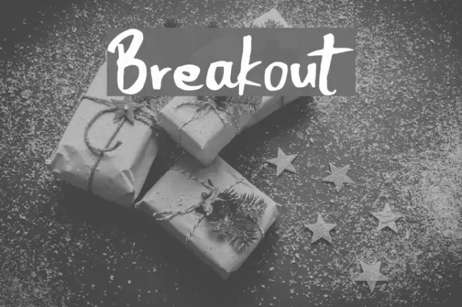 Breakout Font examples