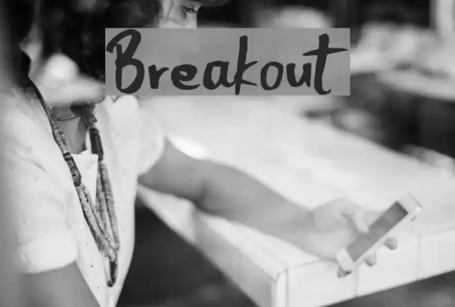 Breakout Font examples