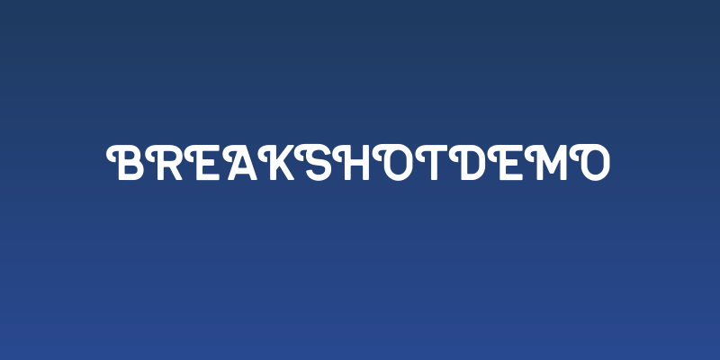 BreakshotDemo Social Header