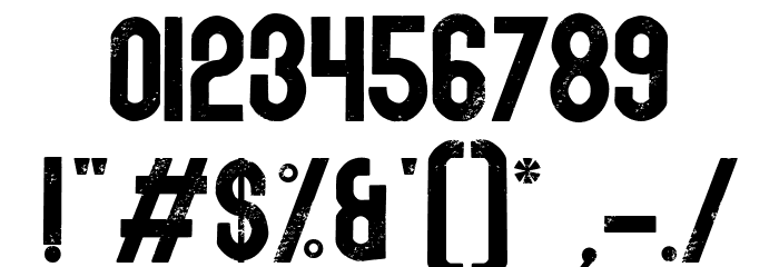 Breakthrough Font OTHER CHARS