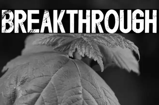 Breakthrough 字体 examples