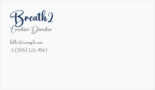 Breath2 Business Card