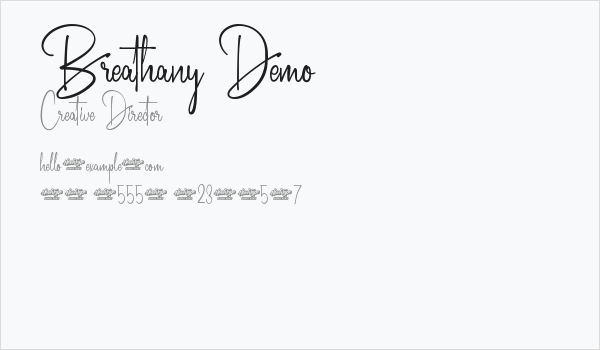 Breathany Demo Business Card