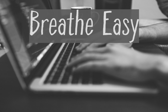 Breathe Easy Font examples