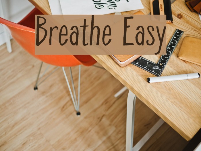 Breathe Easy Font examples
