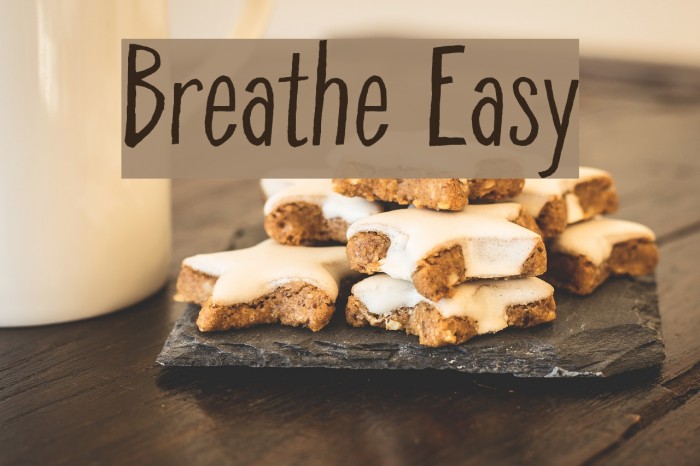 Breathe Easy Font examples