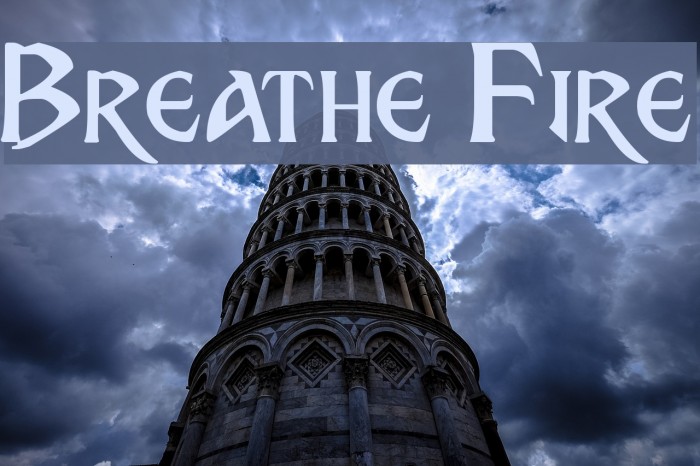 Breathe Fire Font examples