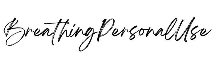 Breathing Personal Use  font caratteri gratis