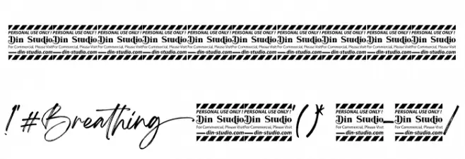 Breathing Personal Use Font OTHER CHARS