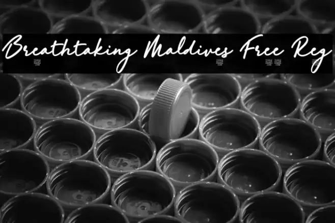 Breathtaking Maldives Free Reg Font examples