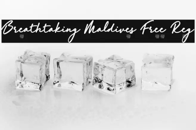 Breathtaking Maldives Free Reg Font examples