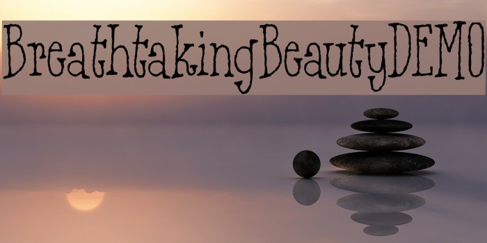 BreathtakingBeautyDEMO Font examples