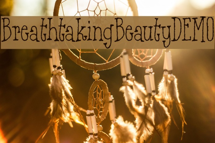 BreathtakingBeautyDEMO Font examples