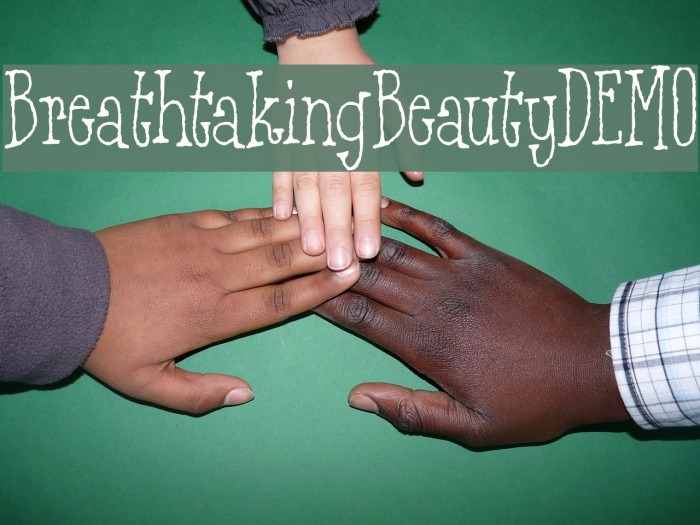 BreathtakingBeautyDEMO Font examples