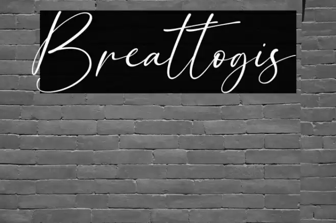 Breattogis Font examples