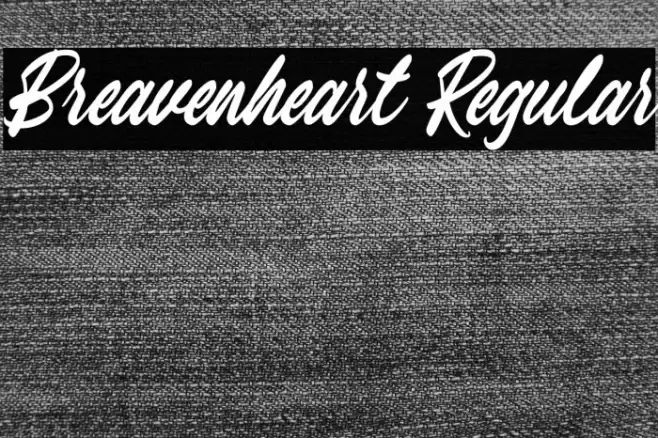 Breavenheart Regular Font examples