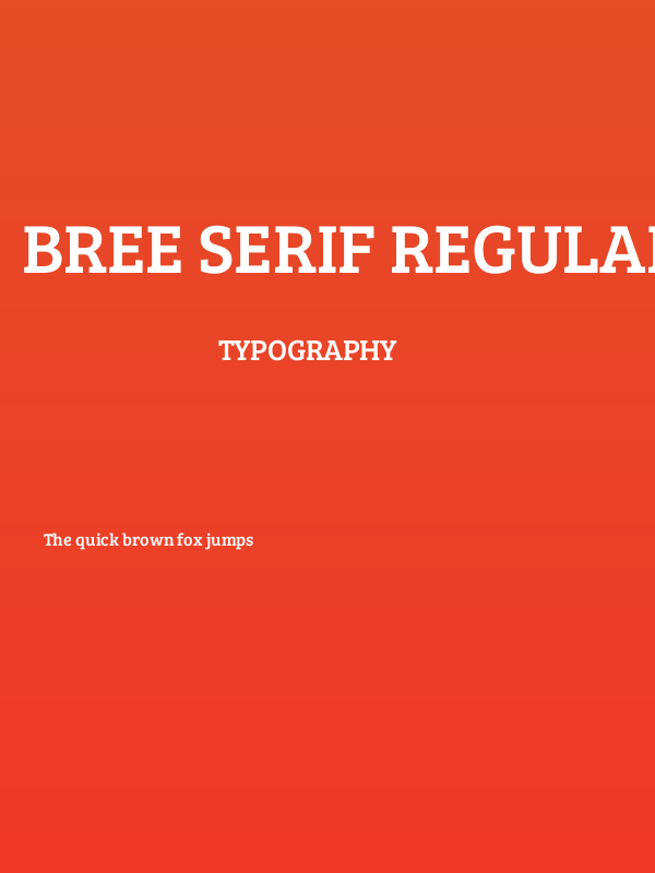 Bree Serif Regular Poster