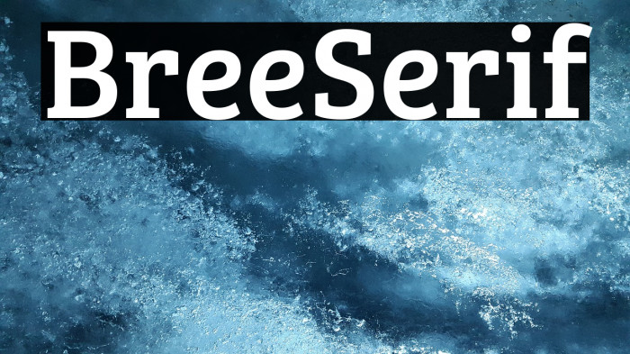 BreeSerif Font examples