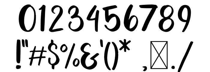 BreethyRegular Font OTHER CHARS