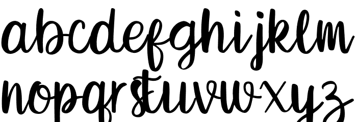 BreethyRegular Font LOWERCASE