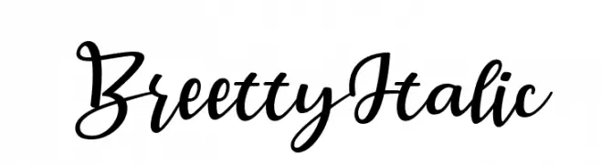 Breetty Italic  Frei Schriftart Herunterladen