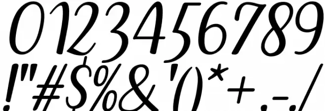 Breetty Italic Font OTHER CHARS