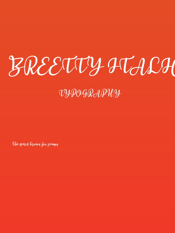Breetty Italic Poster